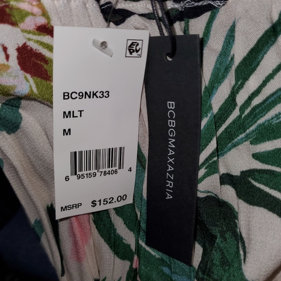 BCBGMAXAZRIA Women's Overlap Plunge Maxi Crossback Dress Cover-up - Picture 5 of 5